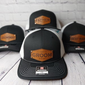 Groom Hat, Best Man Cap, Custom Wedding Hat, Groomsman Caps, Custom Hats, Best Man Hat, Custom Bridal Party Caps, Groom Patch Trucker Caps