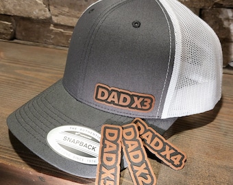 DAD HAT, Custom Dad X2, X3, X4, etc. Dad of 2, Dad of 3, Dad Pregnancy Announcement Gift, Custom Dad X4 Hat, Fathers Day Gifts, Dad Hat