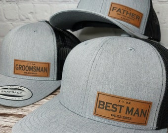 Best Man Hat, Custom Groom Hat, Wedding Party Hat, Groomsman Hats, Bachelor Party Gifts, Personalized Wedding Gift Idea, Groom Trucker Hats