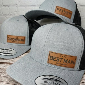 Custom Groom Hat, Best Man Caps, Wedding Party Hats, Groomsman Hats, Custom Text Hats, Personalized Wedding Gift Ideas, Groom Trucker Hats