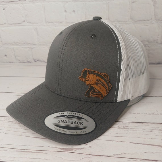 Largemouth Bass Leather Patch Hat