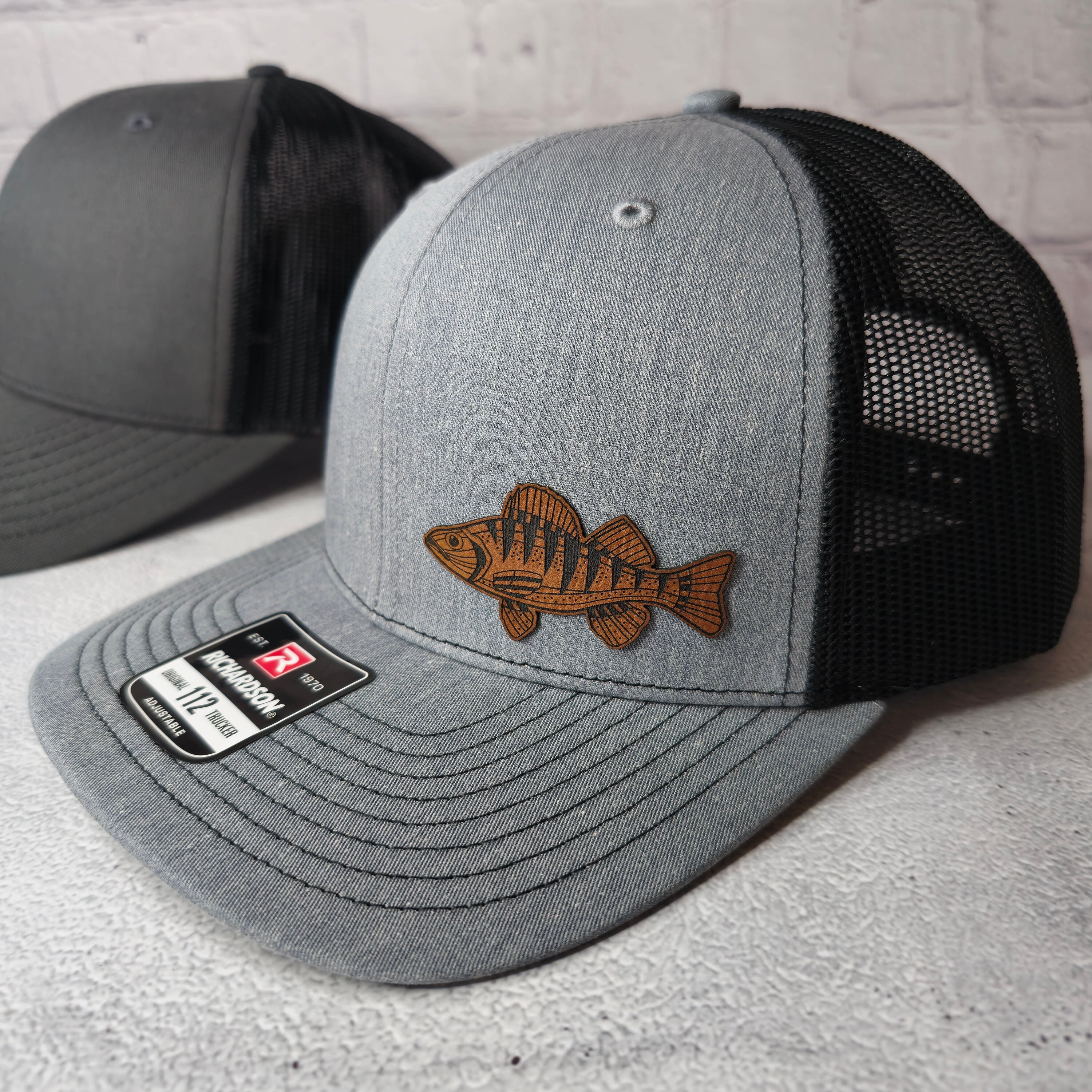 Fish Perch Logo - Perch Fishing' Baseball Cap