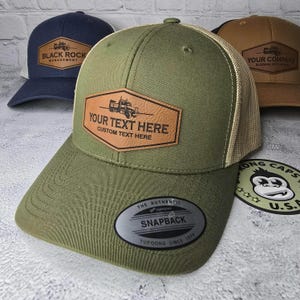 Custom Trucker Hat, Custom Text Dump Truck Hat, Personalized Text Hats, Custom Trucking Company Hats, Truck Driver Gifts, Custom Logo Hats