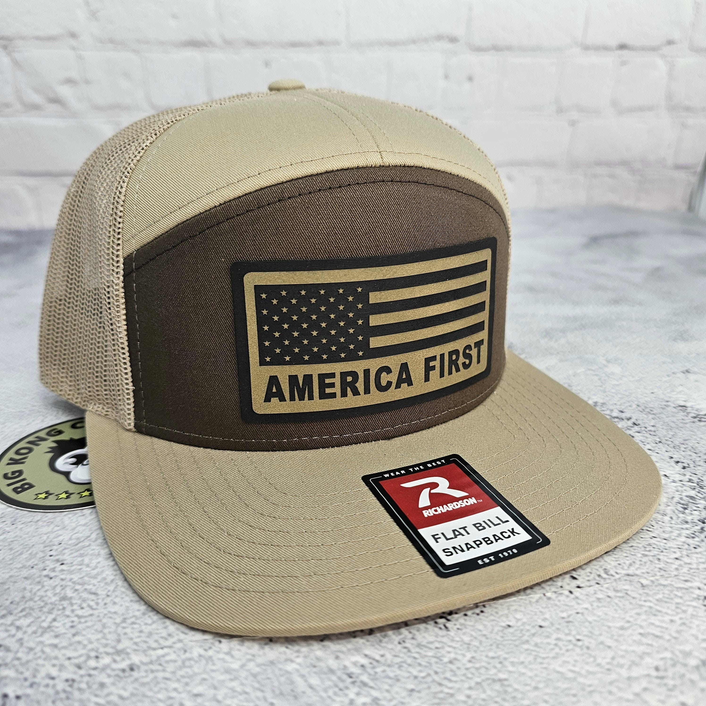 America First Hat, USA Flag Cap, America First Flat Bill Snapback Hat ...