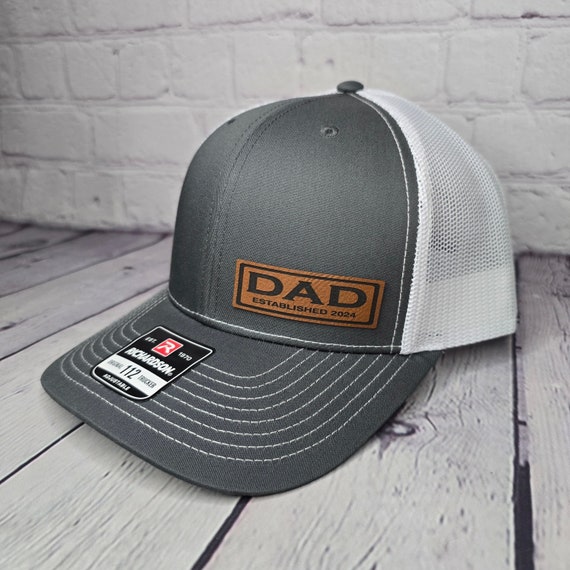 DAD HAT, DAD Established any year 2025, 2024 etc. New Dad Pregnancy Announcement Gift, Custom Text Hats Birthday Gift, Personalized Dad Hats