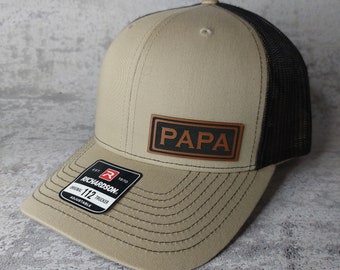 PAPA Patch Hat, PAPA Cap Richardson 112, PAPA Birthday Gifts, New Papa Pregnancy Announcement Gift, 2024 Papa Gift, Papa Hat, Papa Patch Cap