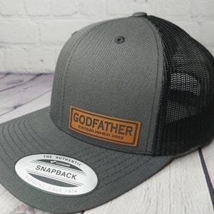 Godfather Hat, Godfather Personalized Established Year- (any year) Custom Godfather Gift, Godfather Patch Snapback Cap, 2024 Godfather Hats