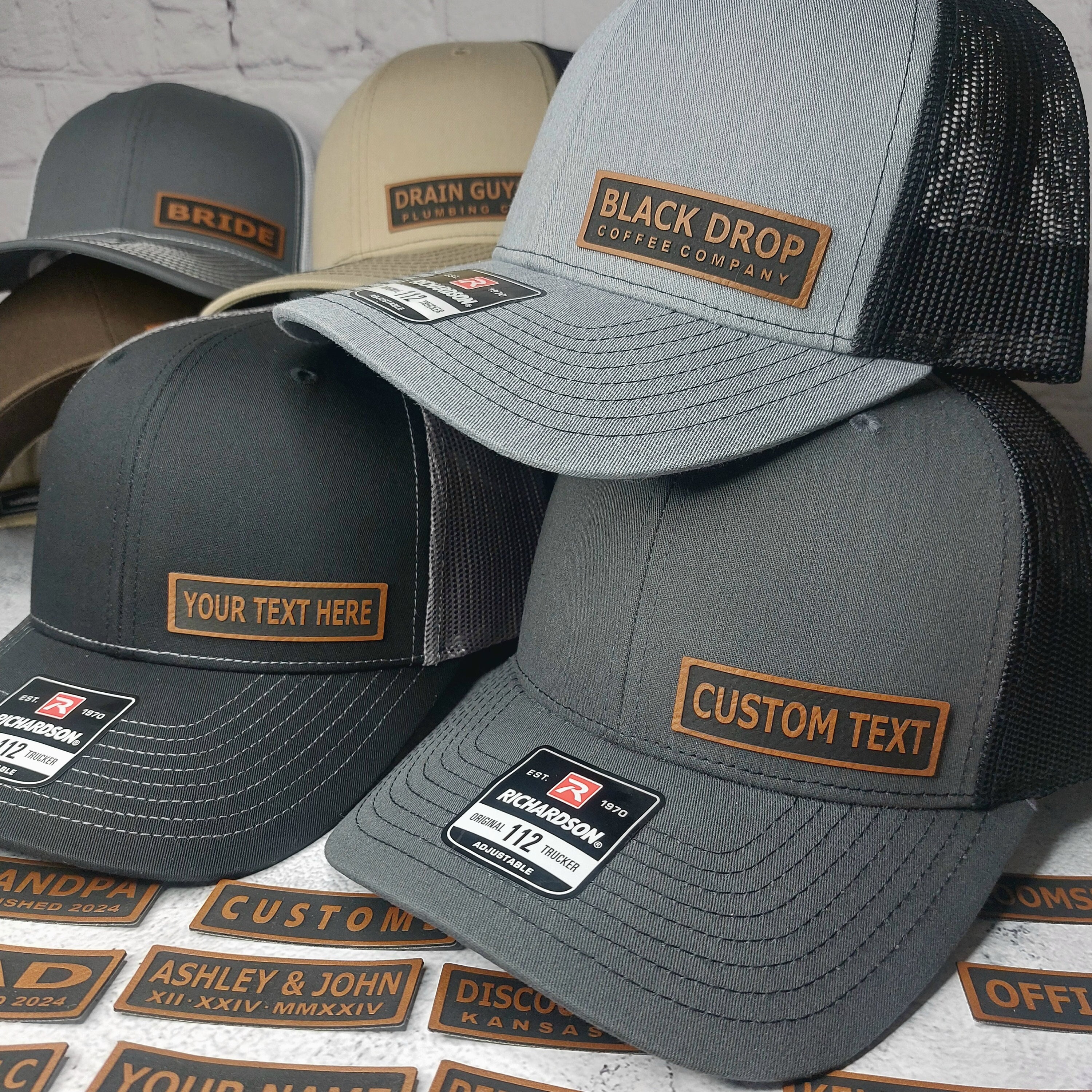 Custom Text Hat, Personalized Text, Company Business Caps, Customized Logo Caps, Company Name Hats, Customizable Word Hats, Custom Patch Hat