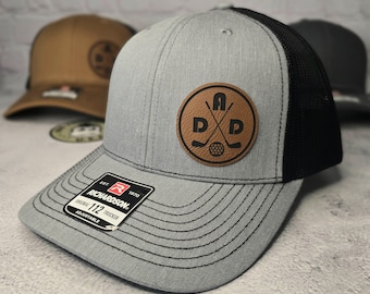 DAD GOLF HAT, Golfer Caps, Golfing Dad Patch Hat, Fathers Day Golfer Gifts, Golf Lover Birthday Gifts, Custom Golfer Richardson 112 Trucker