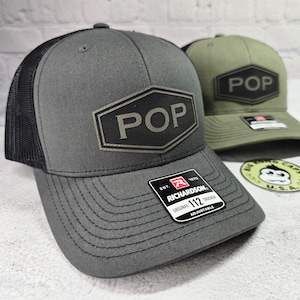 POP Hats, Custom Pop Caps, Custom Text Pop Hat, Personalized Pop Gifts, Pregnancy Announcement Gifts, Pops Birthday Gifts, Pops Trucker Hat