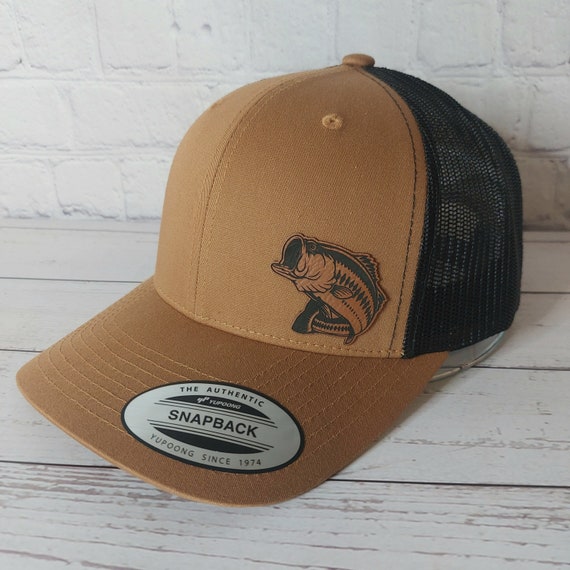 Vintage Largemouth Bass Trucker Hat K-products Made in USA Fishing