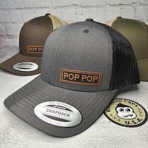 POP POP Hat, Custom Pop Pop Cap, Custom Text Hat, Personalized Pop Pop Pregnancy Announcement Gifts, PopPop Birthday Gifts, PopPop Patch Hat