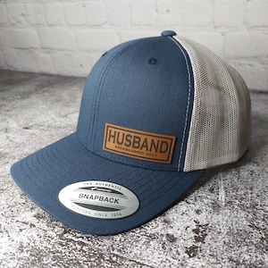 HUSBAND HAT, Husband to be Gifts, Personalized ESTABLISHED any year, New Husband Hat, Hubby Birthday Gifts, Fathers Day Custom Text Hats