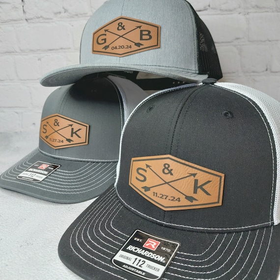 Custom Text Hats, Personalized Couples Gift, Custom Wedding Hats, Anniversary Gifts, Customizable Name Valentines Gifts, Wedding Patch Cap