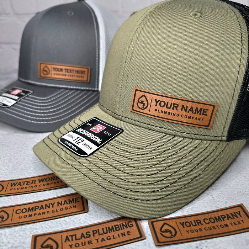 Custom Plumbing Company Hats, Plumber Gifts, Plumbing Contractor Hats