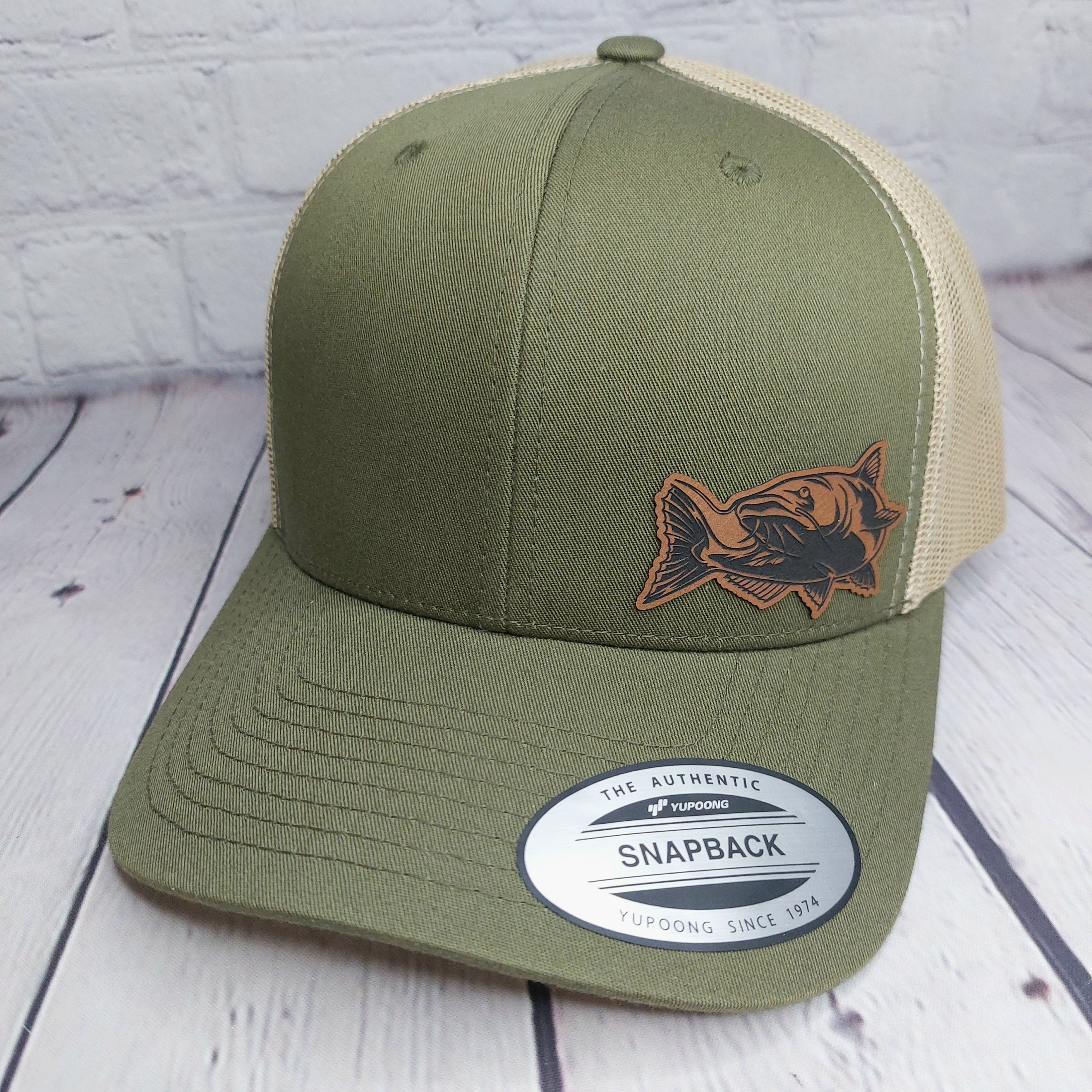 Custom 112 Mesh Trucker Hat Sport Fishing Catfish Embroidery Your Text  Unisex Adult Snaps Cotton Front and Mesh Back Cap Hat, Army Green Black,  3X-Small-4X-Large : : Clothing, Shoes & Accessories