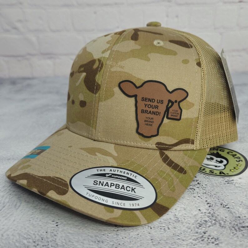 Custom Text Hats, Personalized Cattle Brand Hat, Camo Cattle Ranch Caps ...