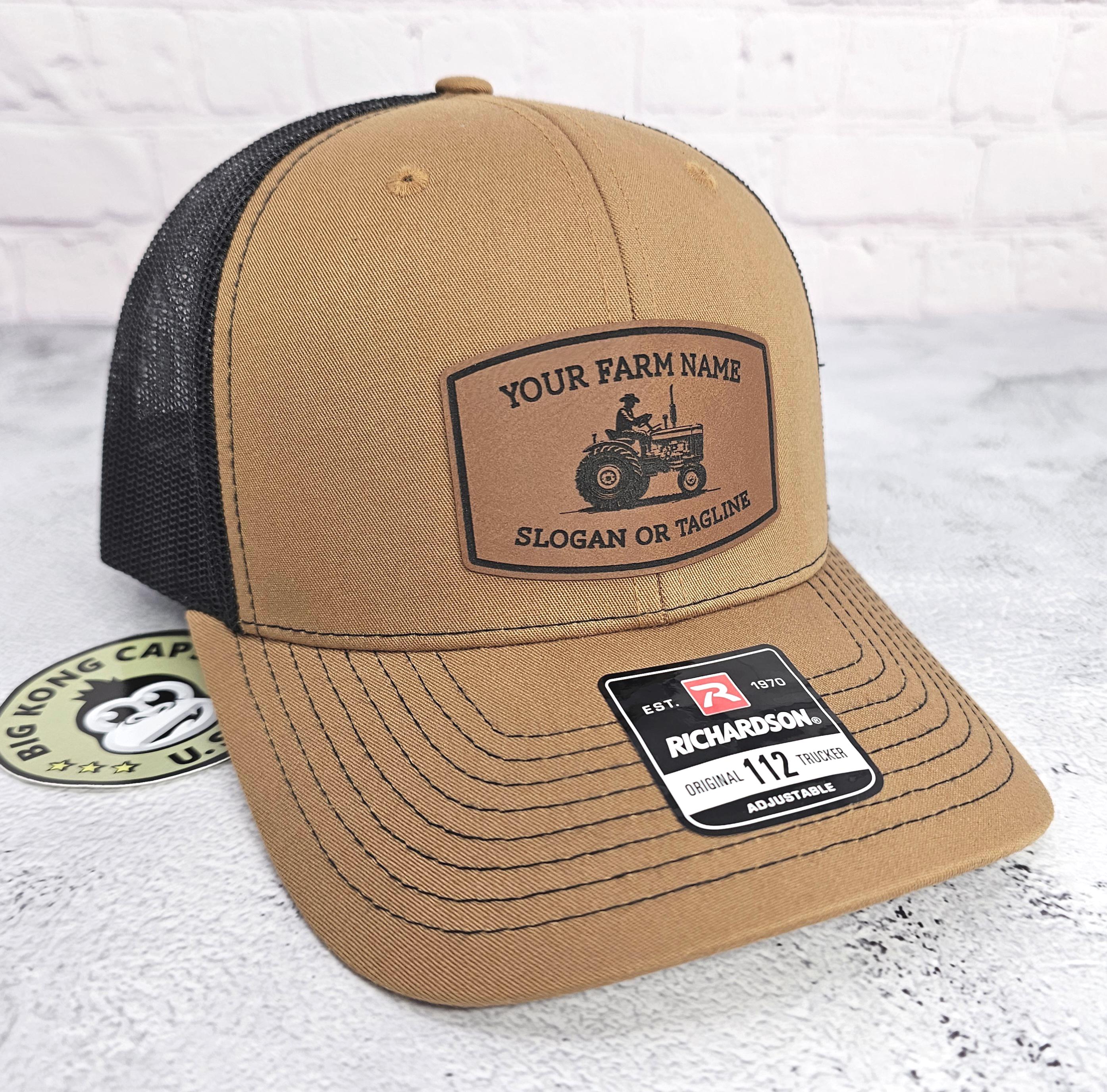 Custom Farm Tractor Hats, Custom Text Cap, Gifts for Farmers ...