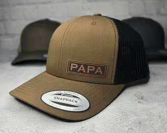 PAPA Hat, Papa Trucker Cap, Custom Gifts for Papa, New Papa Pregnancy Announcement Gifts, Papa Hats, Birthday Gifts, Custom Text Papa Hats