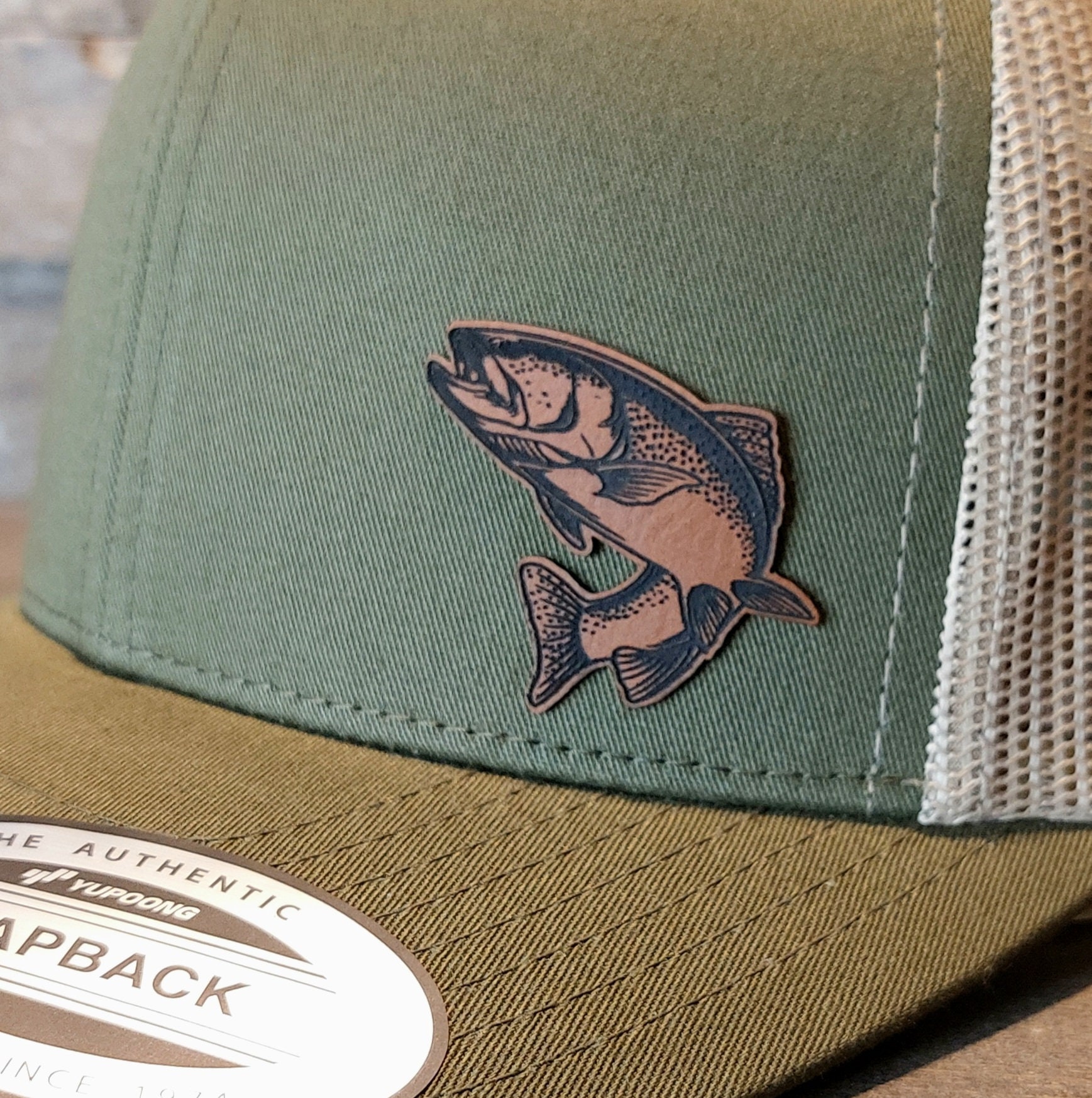 Trout Fishing Hat, Trout Fisherman Gifts, Rainbow Trout Fly Fishing Hat, Fly Fishing Gifts, Fly Fisherman Caps, Trout Patch Fishing Gifts
