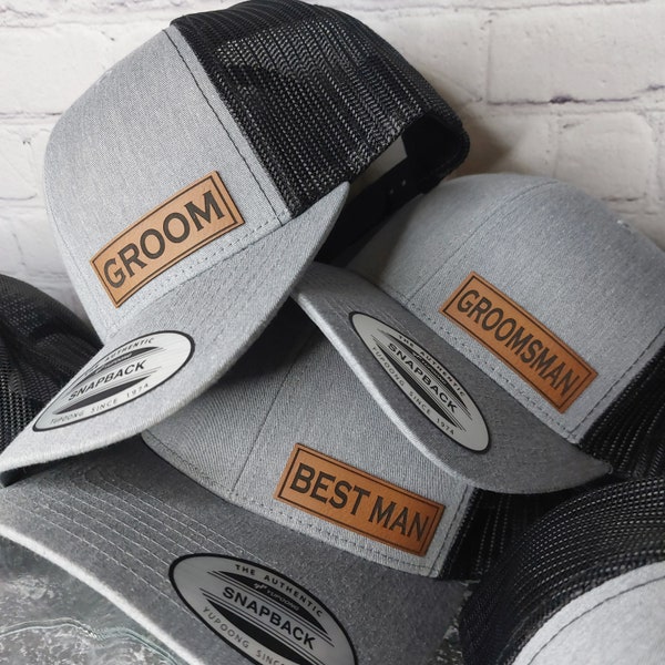 Custom Groom Hat, Wedding Party Hats, Bridal Party Wedding Hats, Best Man Hats, Groomsman Caps, Groomsmen Hats, Custom Wedding Trucker Hats