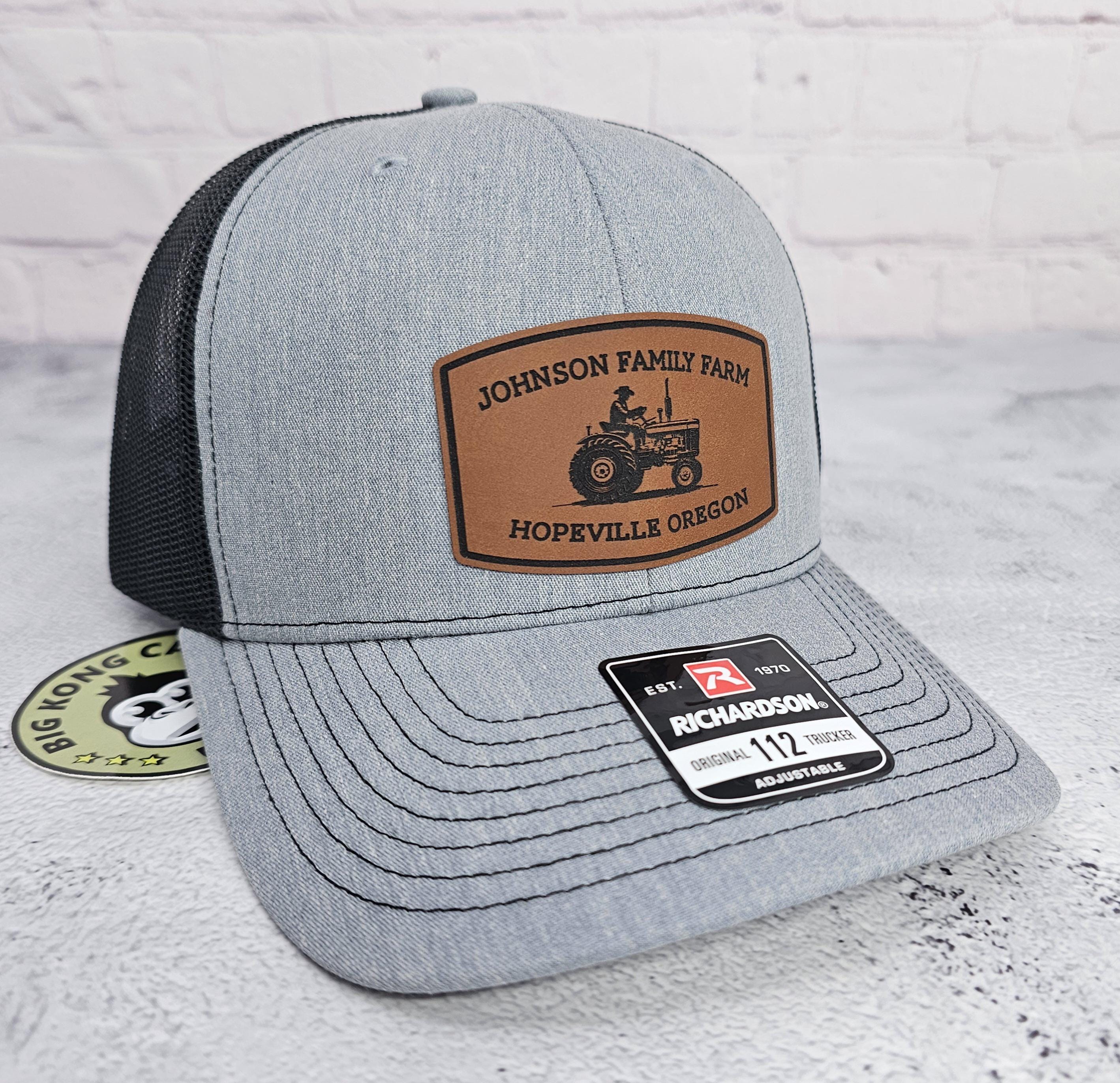 Custom Farm Hat, Customizable Tractor Patch Hats, Gifts for Farmers ...