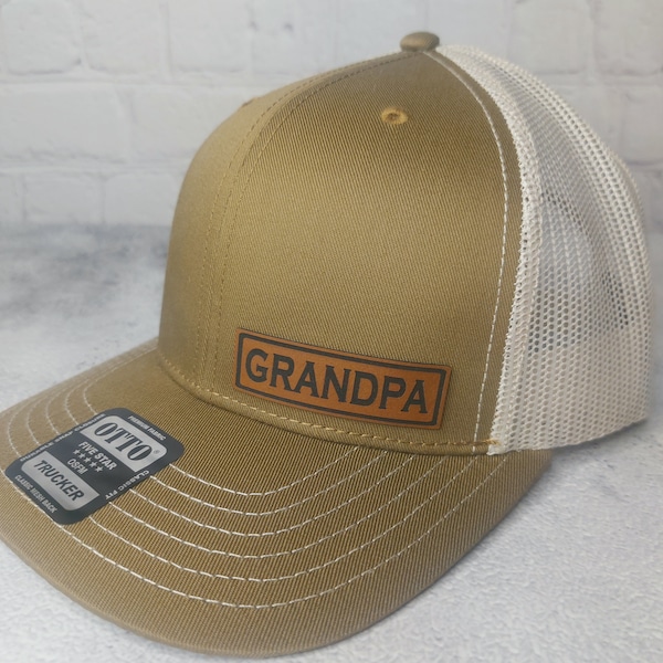 Grandpa Hats, Grandpa Trucker Hat, GRANDPA PATCH CAP, Pregnancy Announcement New Grandpa Gifts, 2024 Fathers Day Gifts, Grandpa Baseball Cap