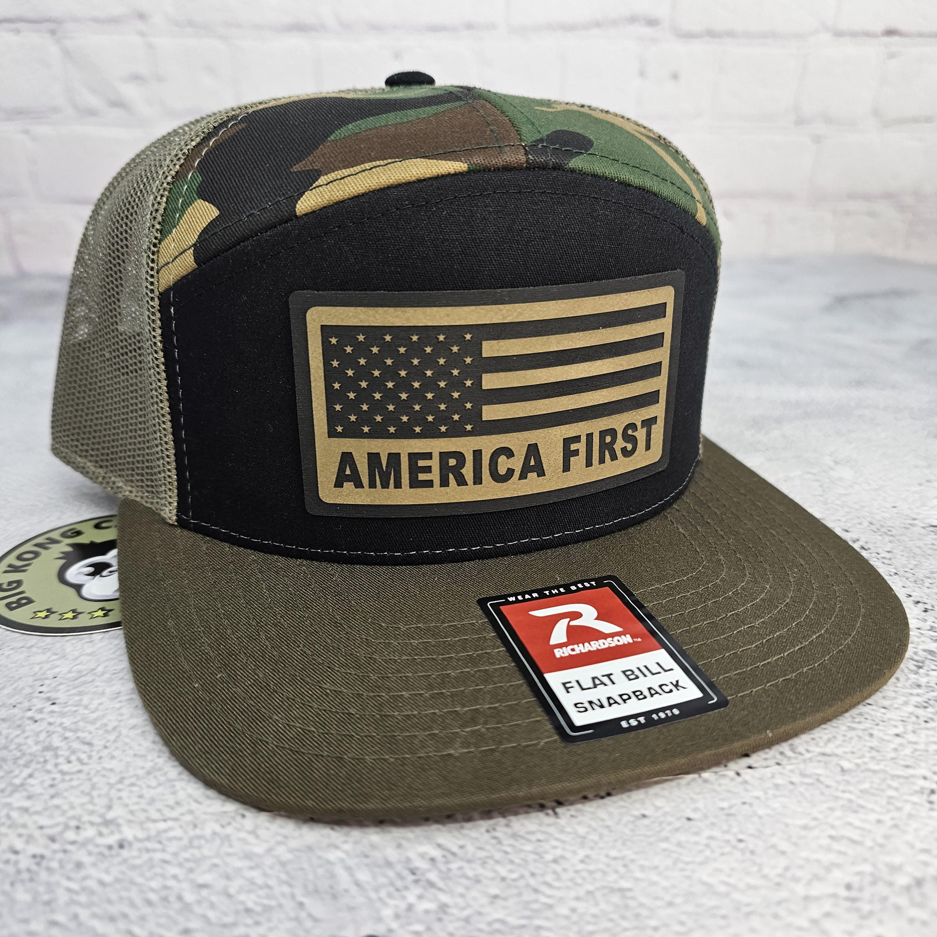 America First Hat, USA Flag Cap, America First Flat Bill Snapback Hat ...
