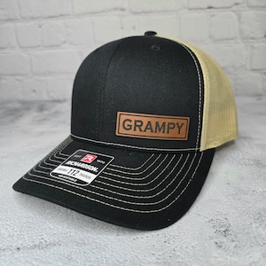Grampy Hat, Custom Grampy Cap, Personalized Grampy Patch Hat, Custom Gifts for Grampy, Grandpa Baseball Gramps Cap, Grampy Gift, Best Grampy