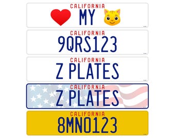 Custom California Legacy Euro-Style License Plate