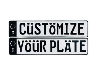 Custom German License Plate - Black Euro Band