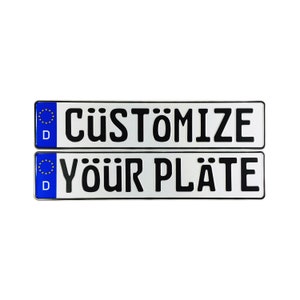 Placa de licença europeia alemã personalizada