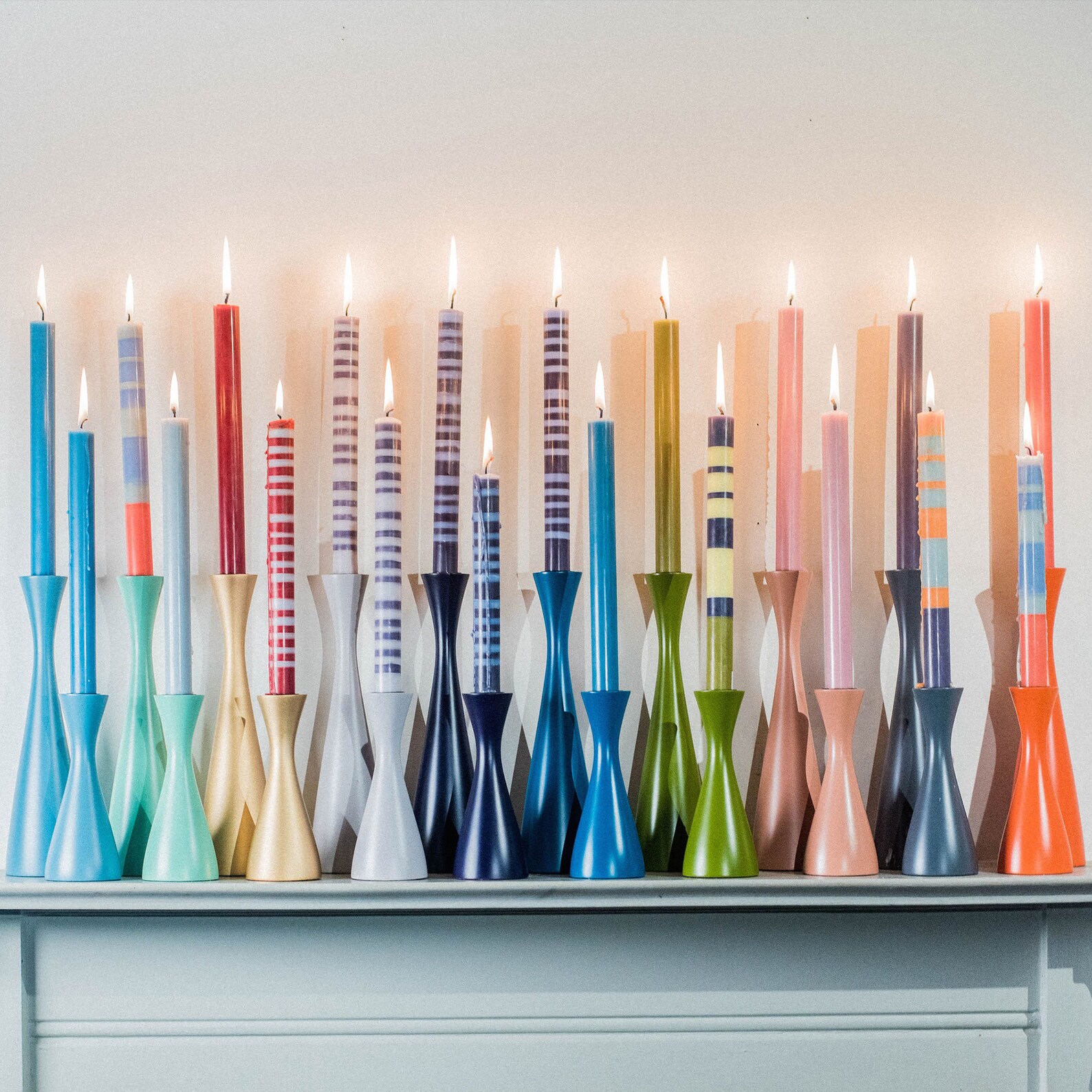 Tall Wooden Candle Holder Etsy UK