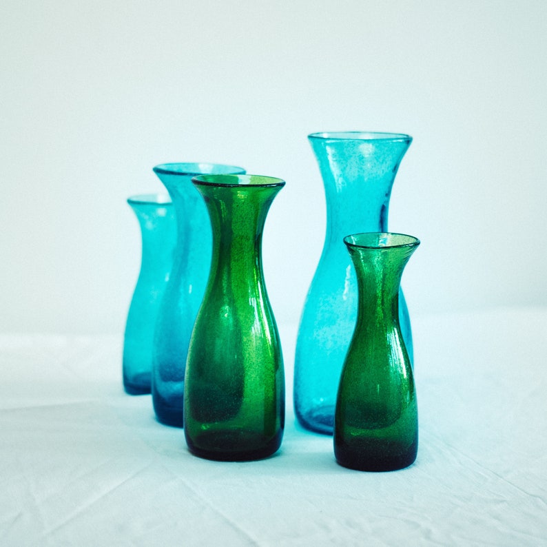 Recycled Bubble Glass Carafes in 3 Sizes Etsy