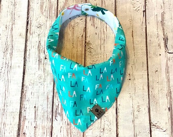 Falala Dog Bandana | Christmas | Christmas Dog Bandana | Christmas Tree Dog Bandana | Winter Dog Bandana | Bandana for Dogs | Snap Bandana