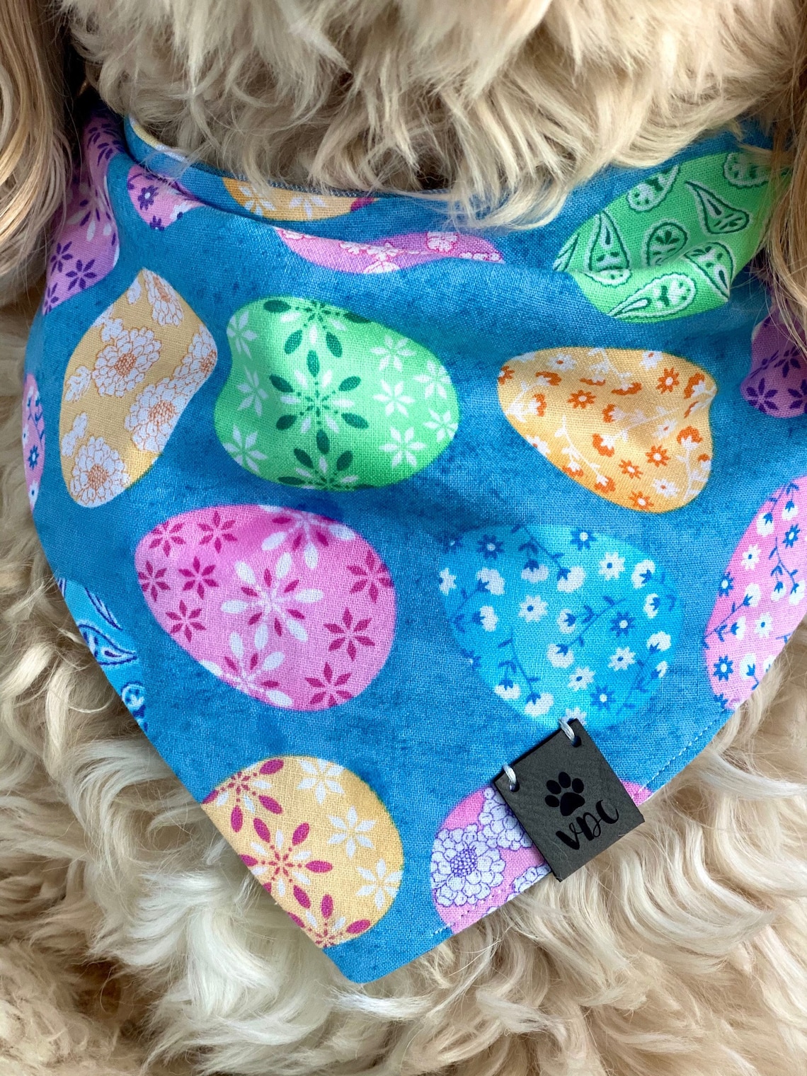 Easter Egg Dog Bandana Plaid Dog Bandana Easter Plaid Etsy