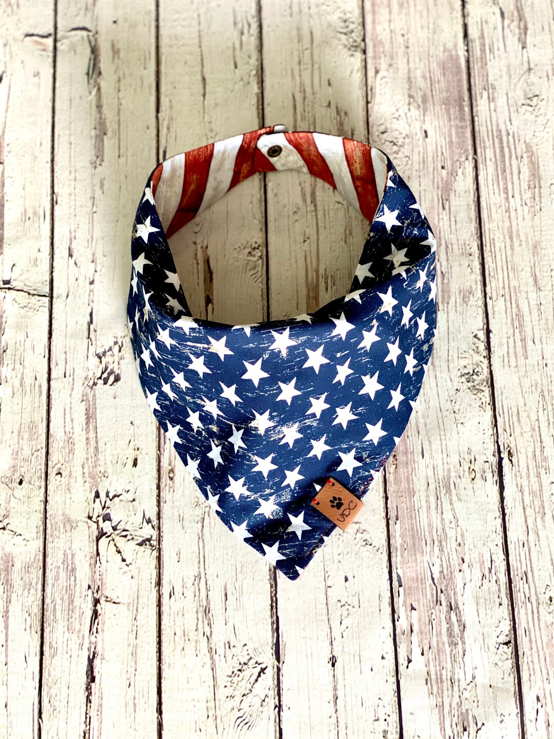American Flag Dog Bandana Patriotic Dog Bandana Red White and Blue