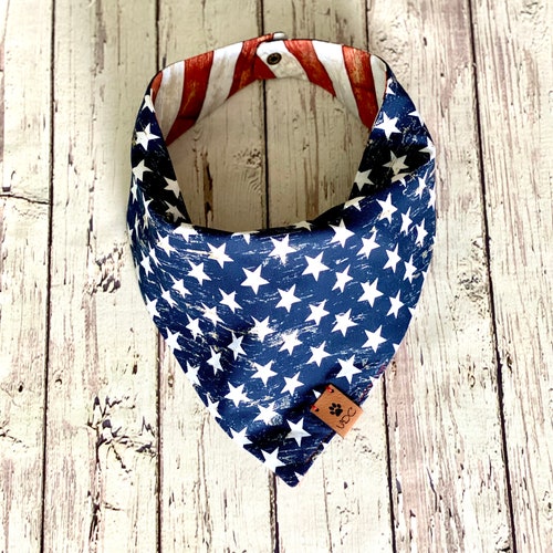 Red White Blue Dog Bandana STRIPES // Dog Bandana Patriotic Etsy