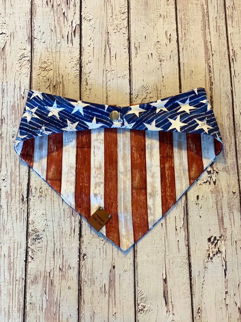Patriotic Dog Bandana American Flag Dog Bandana 4th of Etsy