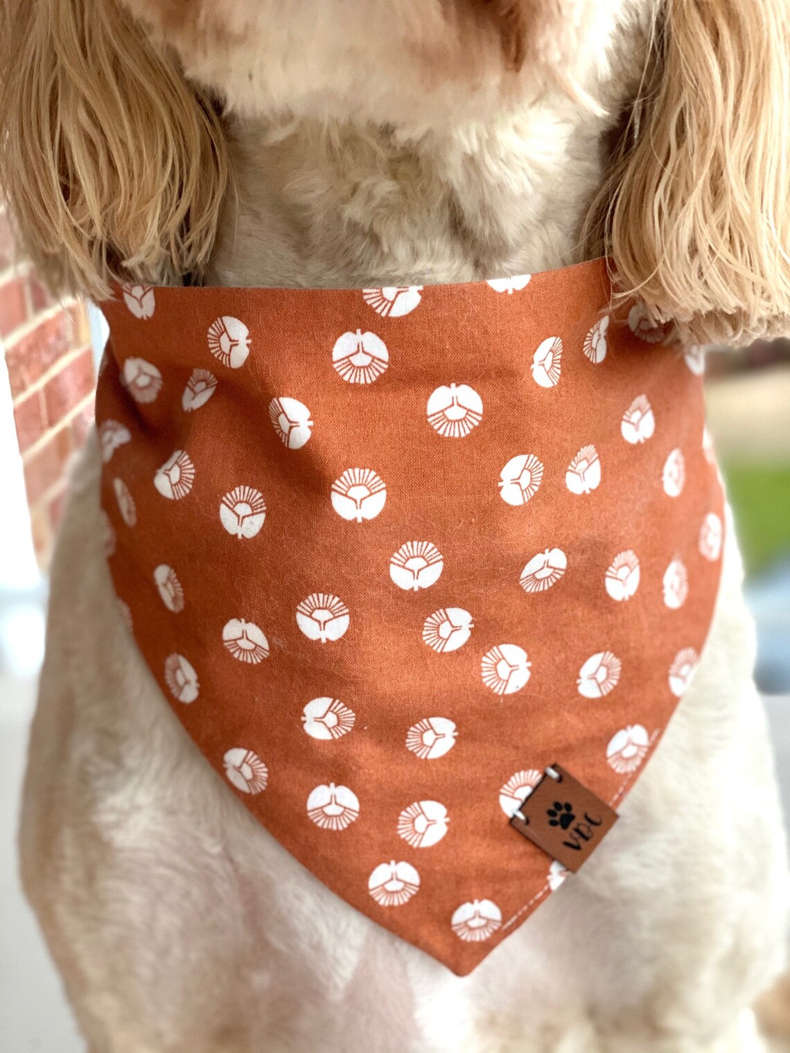 Orange Dog Bandana
 Orange Dog Bandana Flower Dog Bandana Thanksgiving Dog Etsy