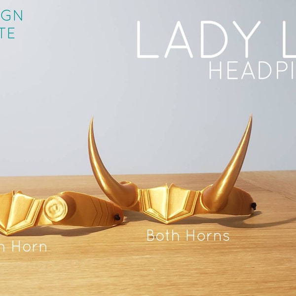 Lady Loki Headpiece - Sylvie Krone - 3D gedruckt - Cosplay - Disney Plus Serie - Loki TV Show - Marvel - Broken Horn - Horns - New Versions