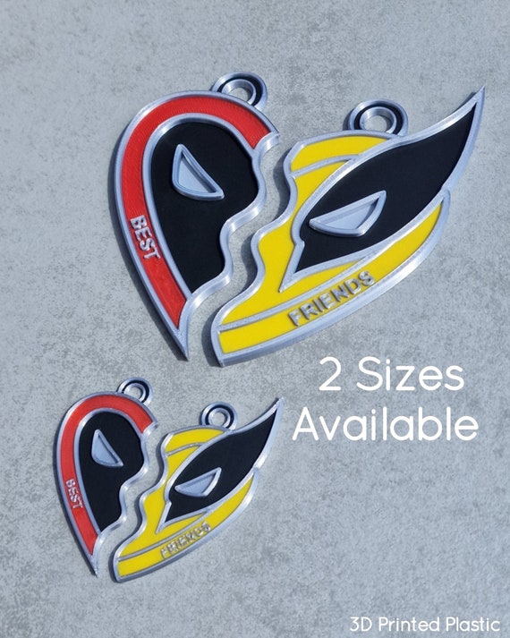 Deadpool Wolverine Heart Logo Keychain / Necklace - 3D Printed - Etsy