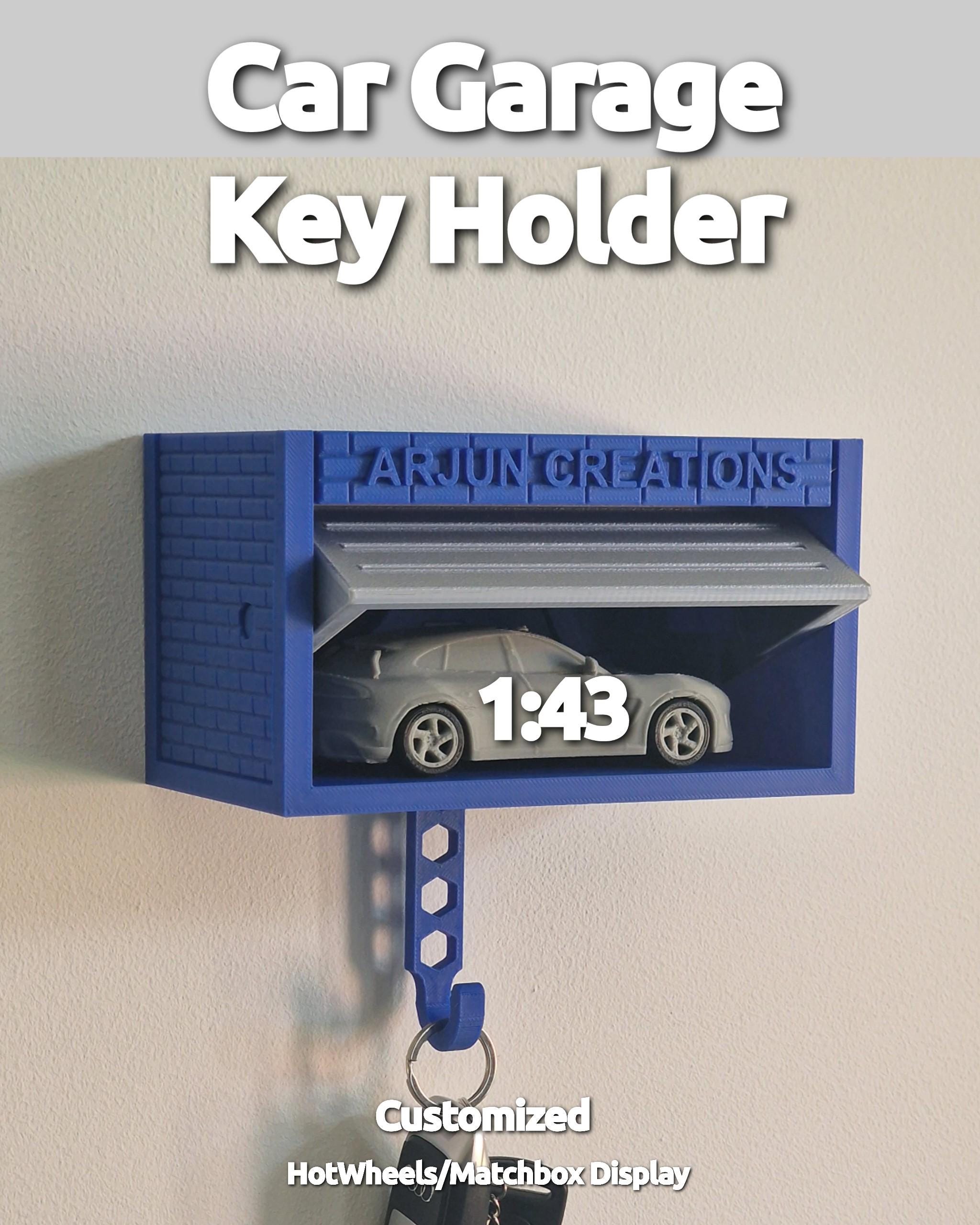 Portachiavi Da Parete A Forma Di Garage Per Auto – Organizer Stampa 3D Con Porta Apribile, Regalo Per Appassionati Hotwheels - 2