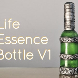Life essence bottle - Charmed TV Show - 3D Printed - Halliwell Collection - Replica Prop - Clear Green Resin - Bottle