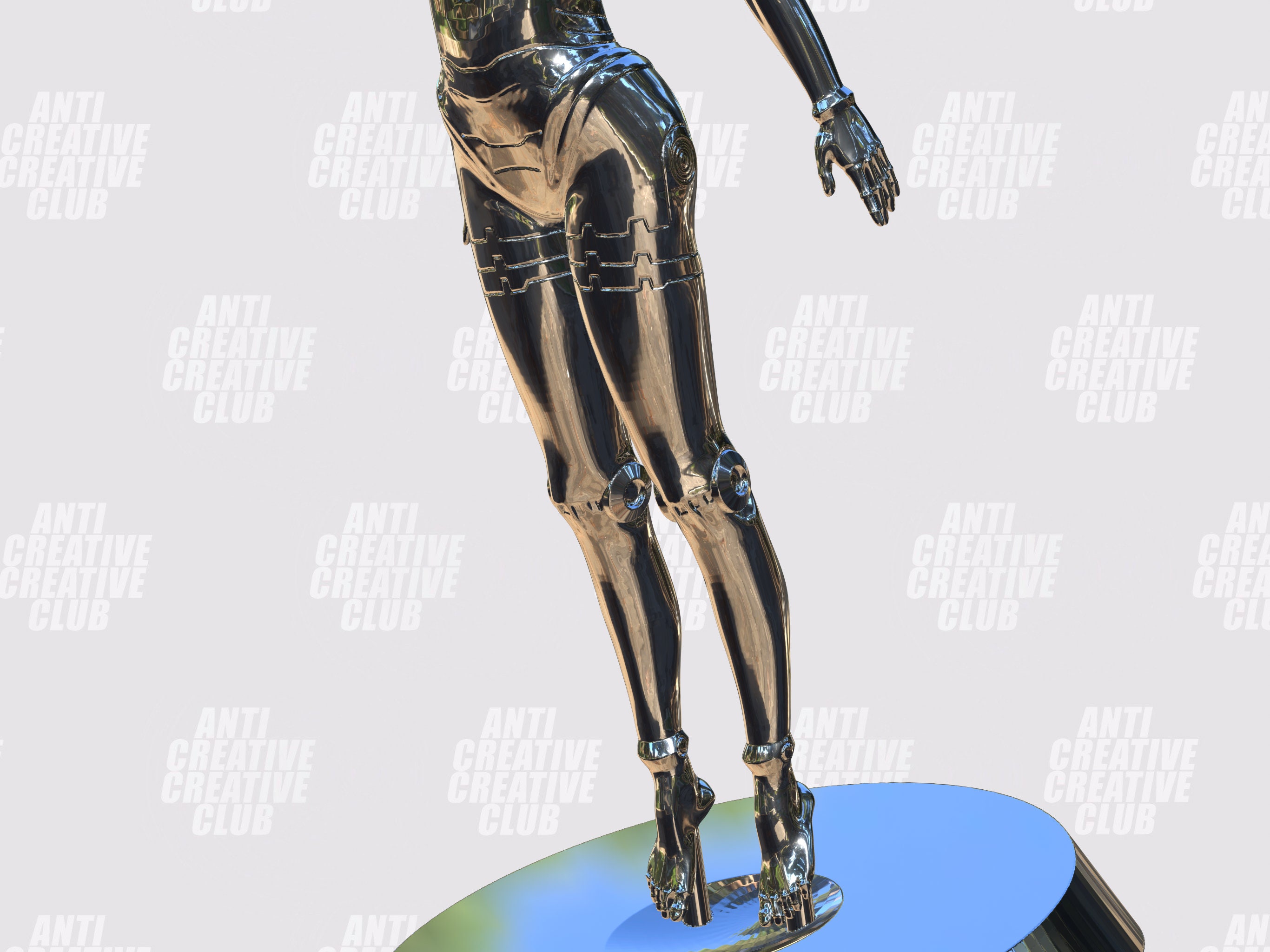 Weeknd Statue The Weeknd Sorayama Statue Afterhours Til Dawn Concert Chrome - 3D ...
