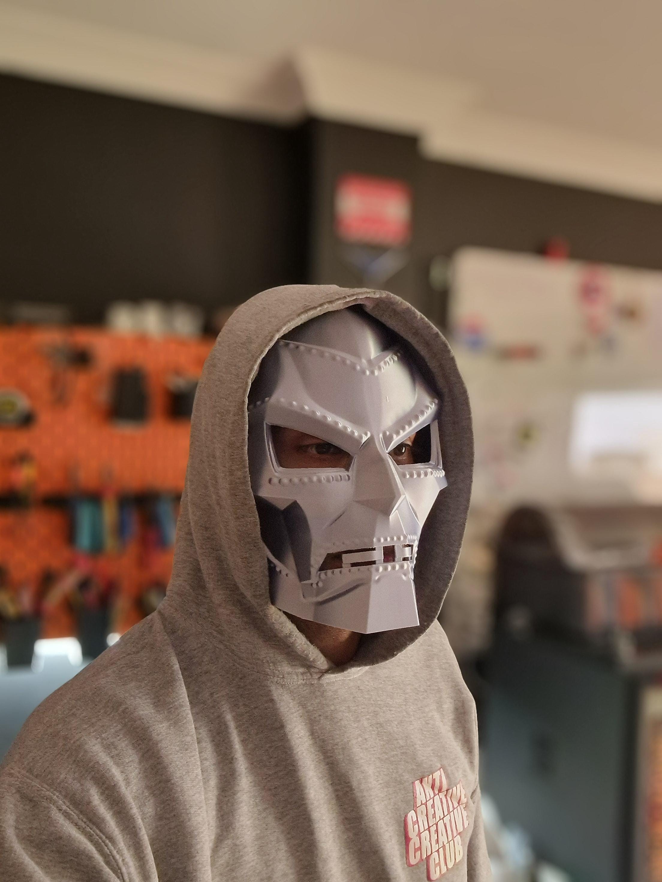 Doctor Doom Mask - Marvels Fantastic Four - Silver - 3D Printed Mask