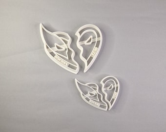 Deadpool Wolverine Love Heart Cookie Cutters - 3D Printed - Cooking - Baking - Play dough - Deadpool 3
