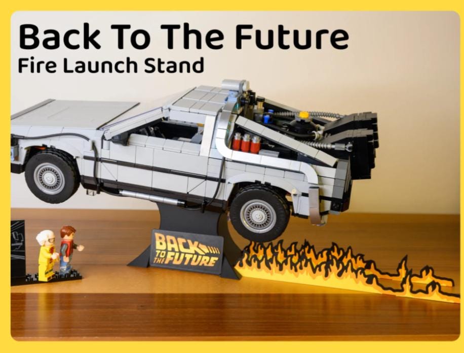 Back to the Future - Fire Launch Stand - Delorean - 3D Printed - Custom ...