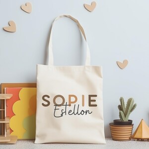 Sac fourre-tout personnalisé pour enfant, Sac fourre-tout personnalisé, Prénom personnalisé, Sac prénom enfant, Cadeau d'anniversaire pour enfants, Sac fourre-tout d'école