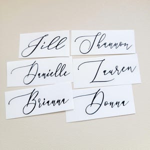 Handwritten Vinyl Lettering, Name Vinyl Decals, Glass Stickers, Calligraphy Stickers, Personalized Name Stickers, Custom Stickers